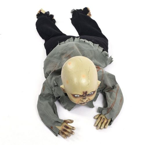  LUOEM Halloween Crawling Zombie Creeping Zombie Props Horror Bloody Haunted House Yard Scary Decorations With Battery Operated Control