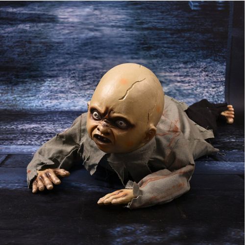  LUOEM Halloween Crawling Zombie Creeping Zombie Props Horror Bloody Haunted House Yard Scary Decorations With Battery Operated Control