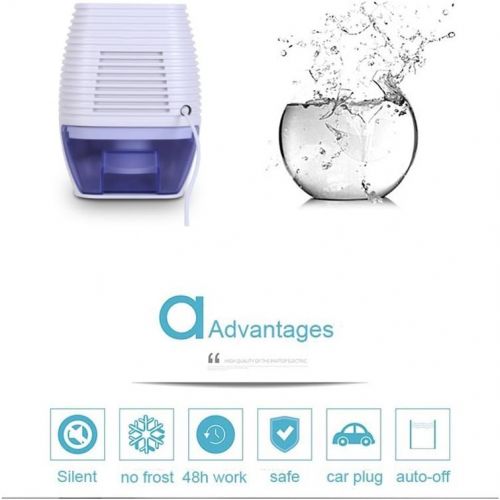  LUOER Mini USB Home Dehumidifier with Removable Power Dryer 300ML Tank Capacity-White Fashion