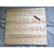 LUOHUAtoys Reversible Wooden Alphabet Tracing Board
