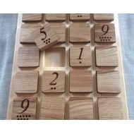 LUOHUAtoys Natural Oak and Pine Wood Memory Game