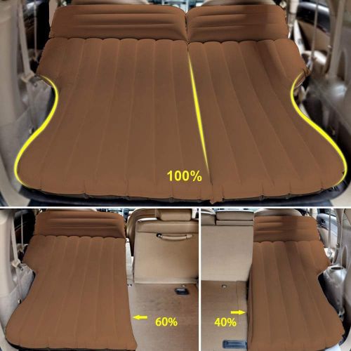  LUOOV Multifunctional Car SUV Air Mattress Camping Bed,Outdoor SUV Dedicated Mobile Cushion Extended Travel Mattress Air Bed Inflatable for SUV Back Seat,Fit 95% SUV with Pump