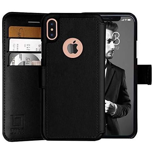  [아마존베스트]LUPA Legacy LUPA iPhone X Wallet Case -Slim & Lightweight iPhone X Flip Case with Credit Card Holder - iPhone 10 Wallet Case for Women & Men - Faux Leather i Phone Xs Purse Cases with Magnetic