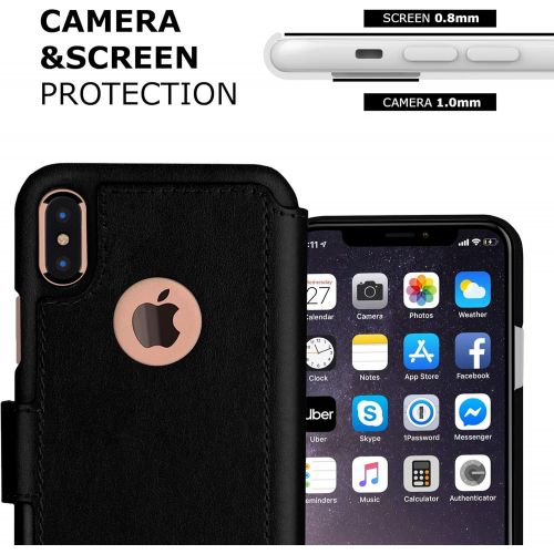  [아마존베스트]LUPA Legacy LUPA iPhone X Wallet Case -Slim & Lightweight iPhone X Flip Case with Credit Card Holder - iPhone 10 Wallet Case for Women & Men - Faux Leather i Phone Xs Purse Cases with Magnetic