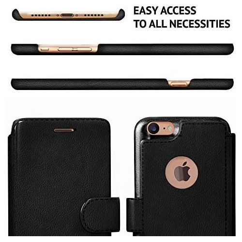  [아마존베스트]LUPA Legacy LUPA iPhone SE (2nd Gen) Black Wallet Case