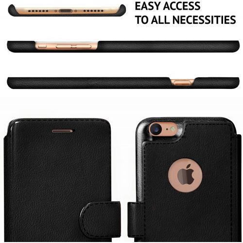  [아마존베스트]LUPA Legacy LUPA iPhone SE (2nd Gen) Black Wallet Case