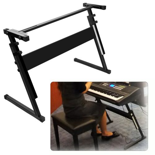  LUVAY Luvay Keyboard Stand for 61 or 54 keys, Z-Style Folding, Height Adjustable, Heavy Duty (1-inch steel)