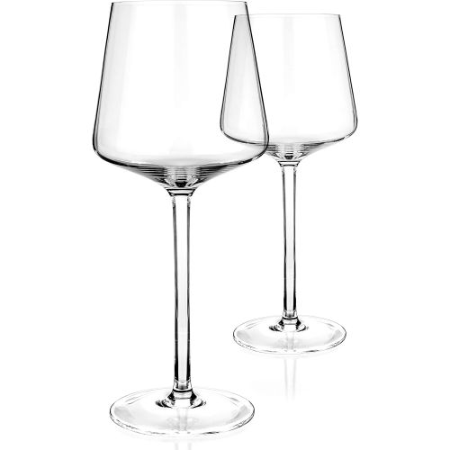  [아마존베스트]Luxbe - Crystal Wine Glasses - 12002 (1, Decanter + 2 Glasses Set)