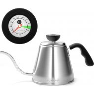 LuxHaus Pour Over Kettle - Gooseneck Kettle With Thermometer - Coffee and Tea Maker for Stovetop - 40oz