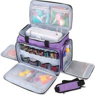 LUXJA Sewing Machine Case with Removable Padding Pad, Travel Case for Sewing Machine and Accessories (Fit for Most Standard Sewing Machines), Purple (Bag Only)