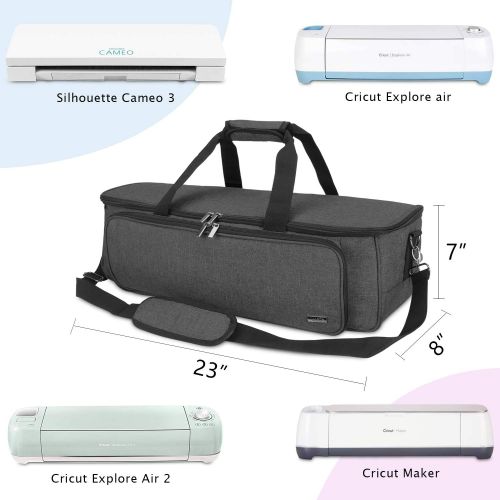  [아마존 핫딜]  [아마존핫딜]LUXJA Luxja Carrying Bag Compatible with Cricut Die-Cutting Machine and Supplies, Tote Bag Compatible with Cricut Explore Air (Air2) and Maker (Bag Only, Patent Pending), Black