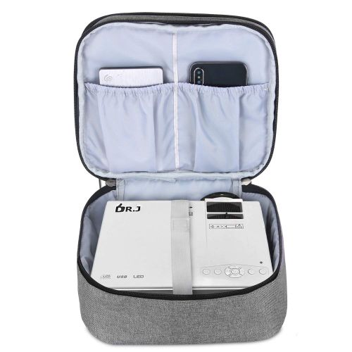  [아마존베스트]LUXJA Luxja Carrying Bag for DR.J Mini Projector, Portable Case for DR.J Projector and Accessories, Gray