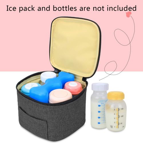  [아마존베스트]LUXJA Luxja Breastmilk Cooler Bag (Hold Four 5 Ounce Breastmilk Bottles), Leakproof Breast Milk Cooler for 4 or 5...