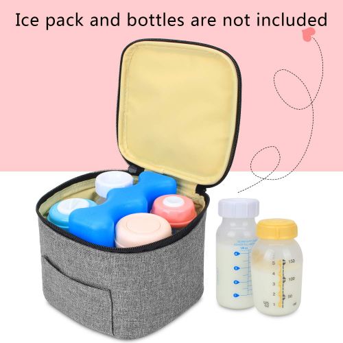  [아마존베스트]LUXJA Luxja Breastmilk Cooler Bag (Hold Four 5 Ounce Breastmilk Bottles), Leakproof Breast Milk Cooler for 4 or 5...