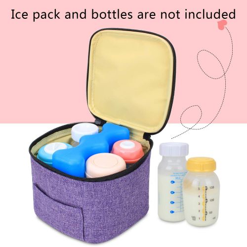  [아마존베스트]LUXJA Luxja Breastmilk Cooler Bag (Hold Four 5 Ounce Breastmilk Bottles), Leakproof Breast Milk Cooler for 4 or 5...