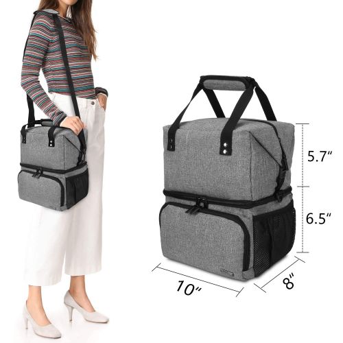  [아마존베스트]LUXJA Luxja Breast Pump Bag with 2 Compartments for Breast Pump and Cooler Bag, Leakproof Pumping Bag...