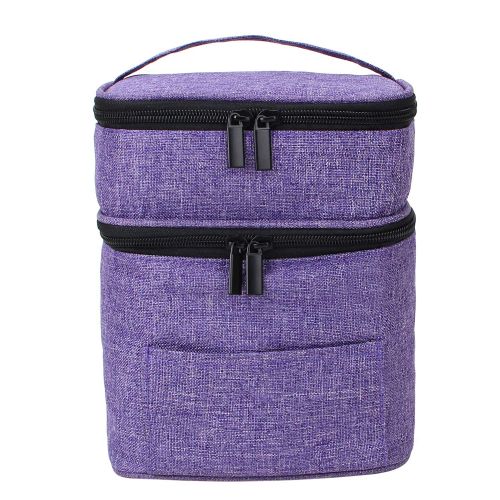  [아마존베스트]LUXJA Luxja Breastmilk Cooler Bag (Fits 4 Bottles, Up to 5 Ounce), Double-Layer Cooler Bag for Breast Milk and Bottle Set (Bag Only), Purple
