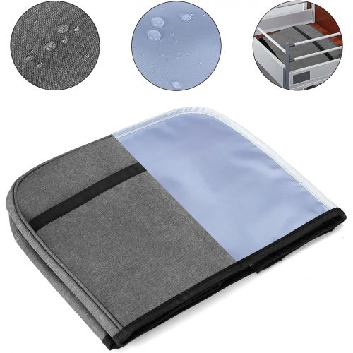  Luxja Dust Cover for Ninja Foodi Smart XL Grill (FG551), Cover with Accessories Storage Pockets, Gray