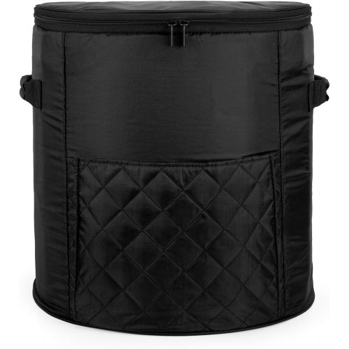  Luxja Cover Compatible with Ninja Foodi Pressure Cooker (Totally Enclosed with Side Handles), Pressure Cooker Cover Compatible with Ninja Foodi (Fits for 6.5 Quart and 8 Quart), Bl