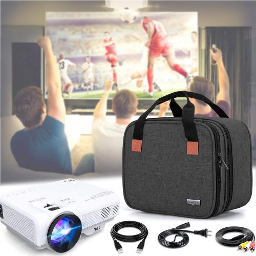  Luxja Carrying Bag for DR.J Mini Projector, Portable Case for Mini Projector and Accessories (Fits Most Major Mini Projectors), Black