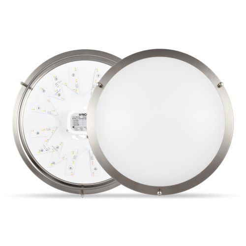  LUXRITE Luxrite LED Flush Mount Ceiling Light, 16 Inch, Dimmable, 4000K Cool White, 1960lm, 26W Ceiling Light Fixture, Energy Star & ETL - Perfect for Kitchen, Bathroom, Entryway, and Livi