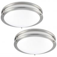LUXRITE Luxrite LED Flush Mount Ceiling Light, 12 Inch, Dimmable, 5000K Bright White, 1380 Lumens, 18W Ceiling Light Fixture, Energy Star & ETL - Perfect for Kitchen, Bathroom, Entryway, a
