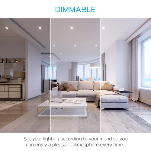  LUXRITE Luxrite 3 Inch Ultra Thin LED Recessed Light with Junction Box, 7W, 3000K Soft White Dimmable, 450 Lumens, Slim Recessed Ceiling Light, IC Rated Airtight, Damp Rated & ETL Listed (