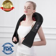 LUYAO Shiatsu Back Shoulder Neck Massager with Heat Deep Kneading Electric Massage for Neck, Back, Shoulder, Waist and Legs, Use at Home, Car, Office