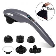 LUYAO Handheld Massager - Cordless Electric Hand Held Deep Tissue Massager for Neck and Back Muscle Shoulder Foot Leg Full Body Massage Pain Relief