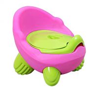 LVH Potty Toilet Training Seat Baby Portable Plastic Childrens Pot Plastic Child Potty Trainer Kids Indoor WC Baby Potty Chair (Pink)