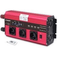 [아마존베스트]-Service-Informationen Power Inverter 2500 W / 5000 W Peak 12 V 230 V Voltage Converter Remote Control LCD 4 USB