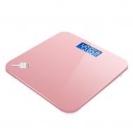 LWZ-Scales Weight Scale Body Weight Scale High Accuracy Digital Bathroom Scale Lose Weight Mini Household USB Charging Step-On Technology 180kg Capacity (Color : Pink)