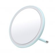 LXFMD LED Makeup Mirror Desktop with Light Large Portable Portable Dormitory Desk countertop Girl Heart Dressing Princess Mirror (Color : Blue)