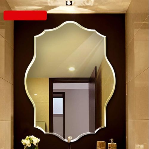  LXFMD Bathroom Mirror Wall-Mounted Hanging Hand-Washing Mirror Continental Bathroom Mirror Bathroom Mirror (Size : 60800.8cm)