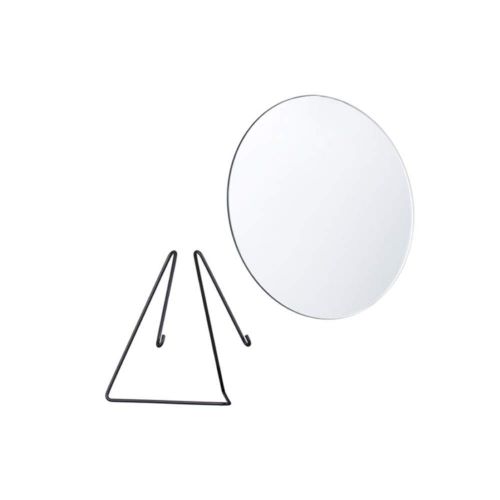  LXFMD Simple Makeup Mirror Table Mirror Dresser Desktop Mirror Iron Mirror (Color : Gold)