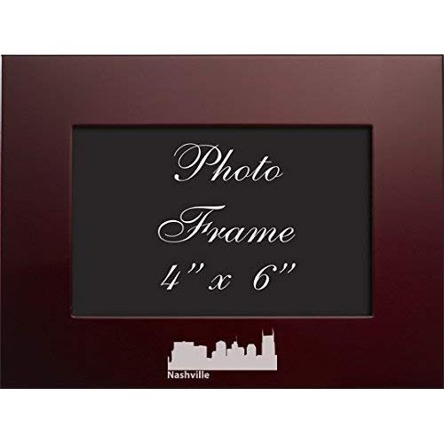  [아마존베스트]LXG, Inc. Nashville, Tennessee-4x6 Brushed Metal Picture Frame-Burgundy