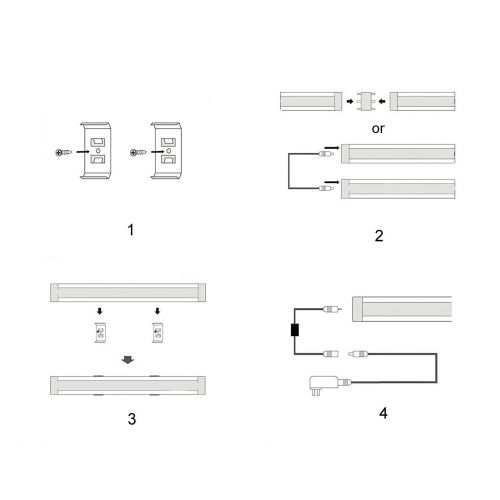  LXG-LED LXG Dimmable LED Under Cabinet Lighting,18W 5000K Daylight 1600LM, Milk Cover Led Strips,11key IR Remote Control ,6 Pack