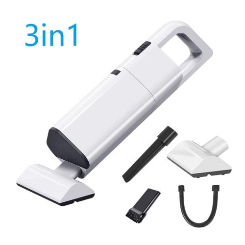  LXIANGP Car Vacuum Cleaner, Portable Hand-held Family Car With 3 In 1 Vacuum Wet And Dry Vacuum Cleaner High Power 12V 120W 4000PA USB Charging And Wired Power Cord (4.5m) ( color : White