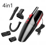 LXIANGP Car Vacuum Cleaner, Portable Handheld High Power 120W12V with Light Dry and Wet Car Home Dual-use Vacuum Cleaner 4 in 1 Set (5M Power Cord) (Color : Black)