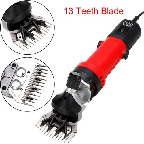  LXJ-YD Sheep Shears, 350W Electric Sheep Shearing Clipper, with 13 Teeth Blade, 6 Speed Adjustment Speed Wool Electric Sheep Shearing for Farm Livestock