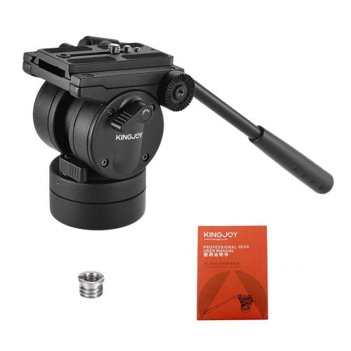  LXJTT Video Fluid Head Hydraulic Damping Tripod Ball Head with 14 38 Screw Mounts for Sony Nikon Canon DSLR Cameras