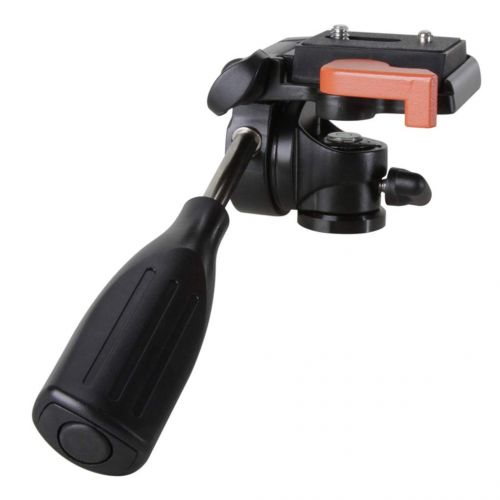  LXJTT Professional 3-Way Panoramic Pan Ball Base Tripod Head Handle Head with Quick Release Plate Max Load to 5KG for DSLR Camera