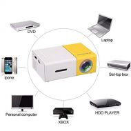 LXJTT Mini Portable LCD Projector 320 x 240 Pixels Support 1080P with AVUSBSD CardHDMI Interface Build-in Speaker