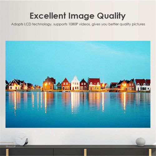  LXJTT LCD LED Projector 3600 Lumens 1080P Wired Sync Display Video Multi Screen Home Theatre Proyector DVD Player