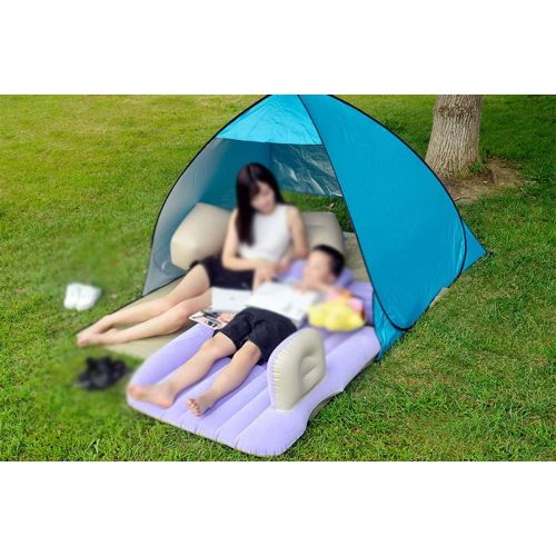 LXUXZ Air Mattress Beds, Inflatable Car Travel Bed with Two Pillow ，Portable Sleeping Pad for Home, Outdoor and Travel (Color : Black, Size : 140x88cm)