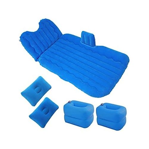  LXUXZ Auto Car Inflatable Air Bed,Inflatable Car Back Seat Cushion Air Mattress, Car Inflatable Air Bed Mattress Back Seat Sleep Rest Bed (Color : Blue, Size : 135x80cm)