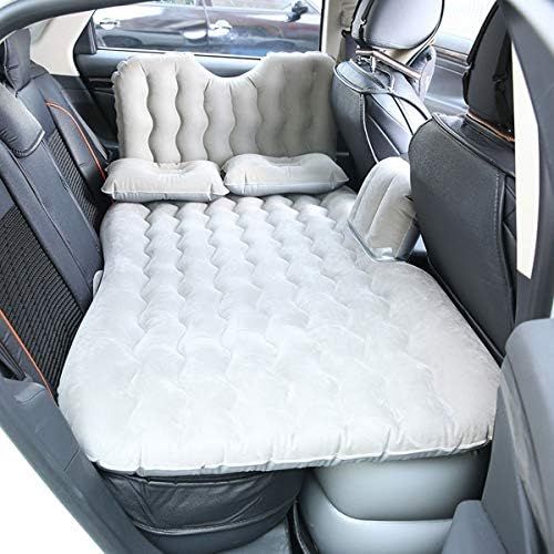  LXUXZ Car Air Mattress for Back Seat Thickened Car Inflatable Mattress ，with Two Air Pillow Car Air Bed with for Multi Scene Use and Road Trip (Color : Beige, Size : 135x80cm)