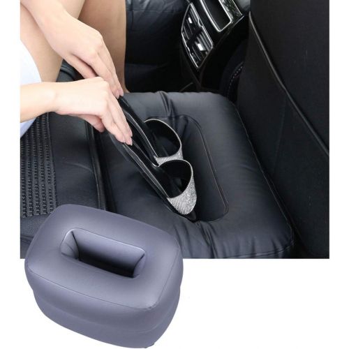  LXUXZ Car Air Mattress for Back Seat Thickened Car Inflatable Mattress ，with Two Air Pillow Car Air Bed with for Multi Scene Use and Road Trip (Color : Beige, Size : 135x80cm)