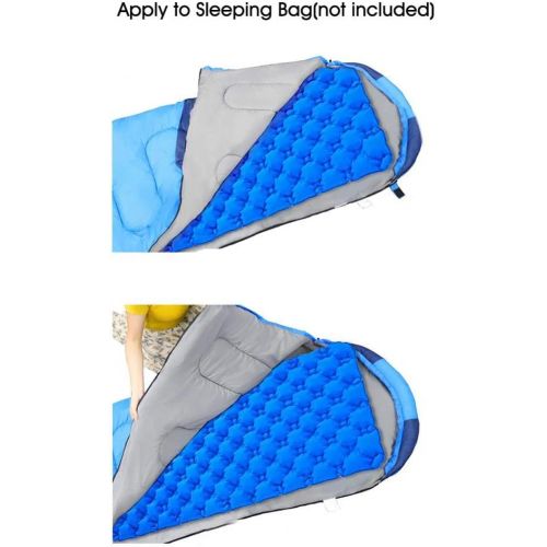  LXUXZ Camping Sleeping Pad Outdoor Mat Inflatable Ultralight Furniture Bed Air Mattresses Cushion Pillow Hiking Trekking (Color : B, Size : 195x60cm)