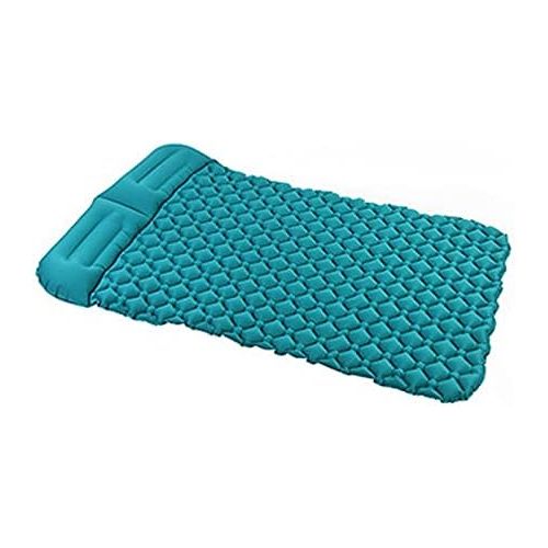  LXUXZ Air Camping Mats Inflatable Cushion Moistureproof Outdoor Hiking Picnic Tent Plaid Pad Home Rest Double Sleeping Bag Mattress (Color : B, Size : 195x119cm)